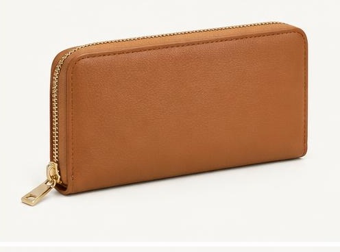 Tan Zip-around Wallet