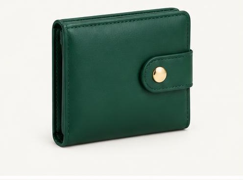 Green Compact Wallet