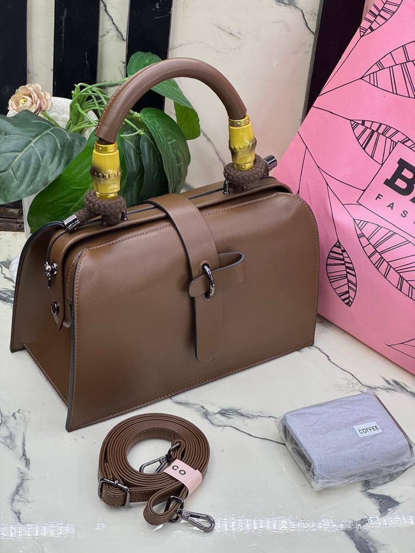 Brown Top-Handle Handbag
