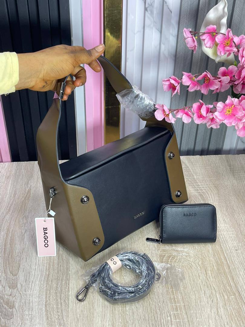 Black and Olive Shoulder Bag