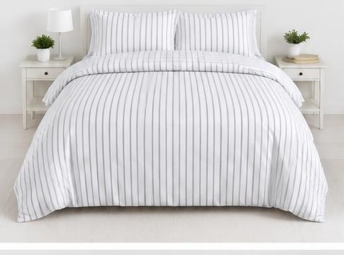 Gray Stripe Bedding